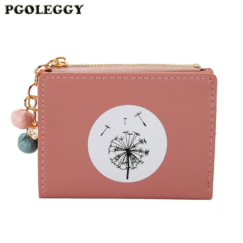 

2019 New Fashion Women Wallets PU Tassel Pendant Patchwork Zipper Coin Purse Cards Purse Card Holder Small Clutch bag Wallet