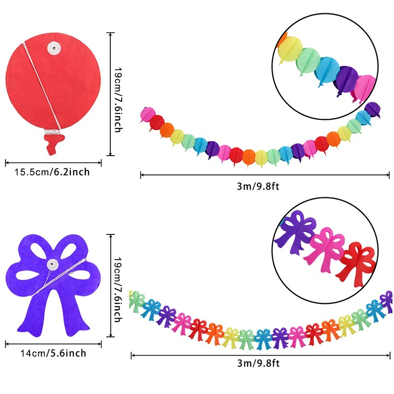 Радужные украшения для вечерние баннер на день рождения детей 10 дюймов бумажная
