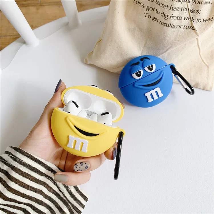 Чехол для наушников Hot Sal 3D Cute Chocolate Bean для Airpods Pro Lovely Cartoon Eco-Friendly PVC Protective Cover 1/2 дюйма.