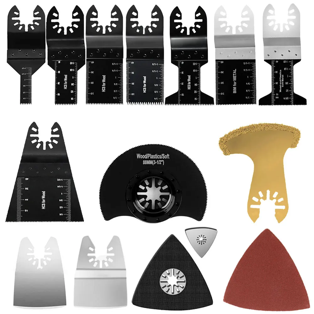 

Quick-release Saw Blade for Oscillating Multi Tool for Wood/Hard Material/Metal Cutting HCS/Bi-metal Cutting Tool Accessories