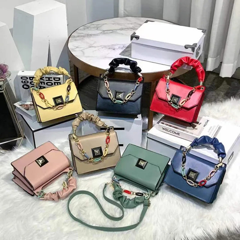 

2021 New Fashion Famous Luxury Brand Ladies Chain Flap Handbag High Quality PU Leather All-match Crossbody Shoulder Bag Sac Luxe