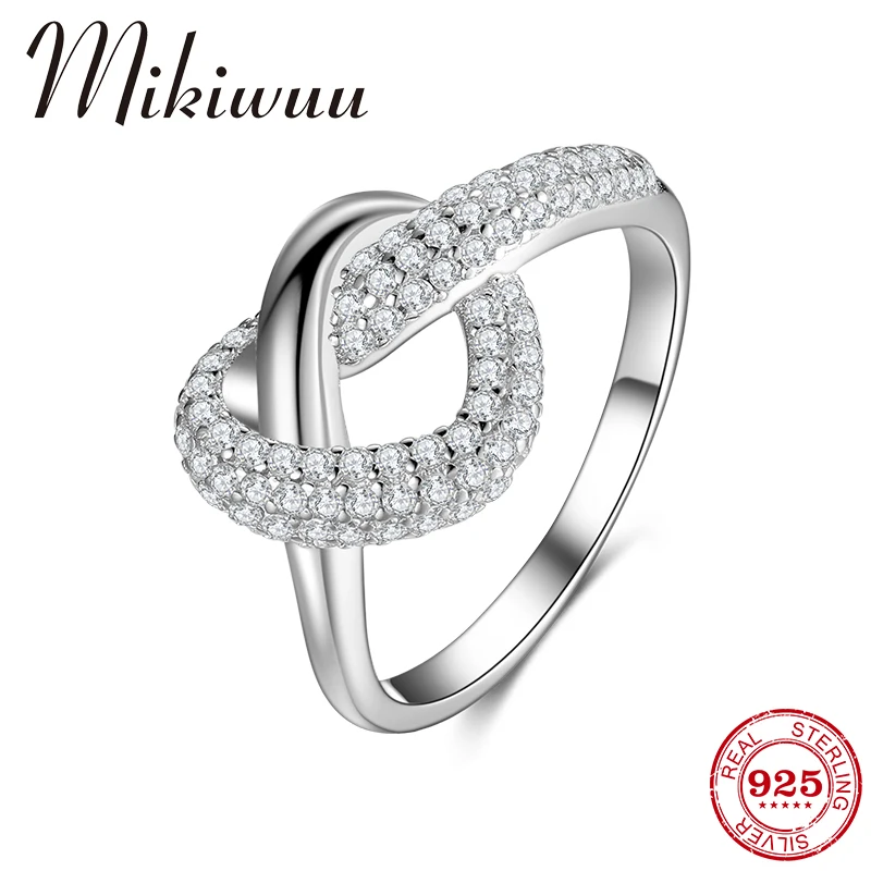 Натуральная 925 стерлингового серебра вечная переплетенные сердца прозрачный CZ