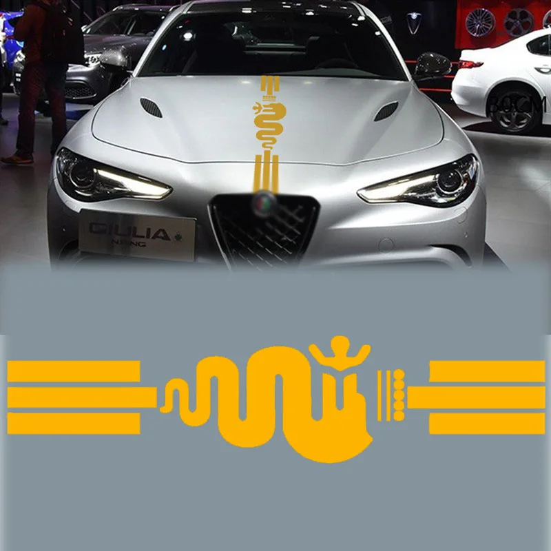 Крышка капота виниловые наклейки на машину для автомобиля Alfa Romeo 159 Giulietta Giulia 147 156