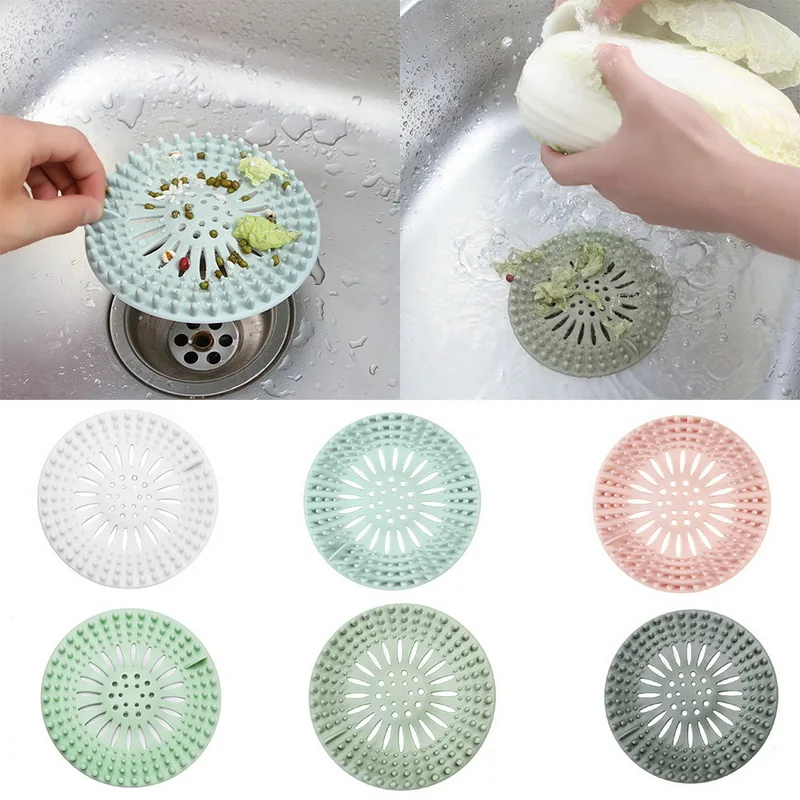 Силиконовые сетчатые кухонные Слив для раковины фильтр канализационных волос