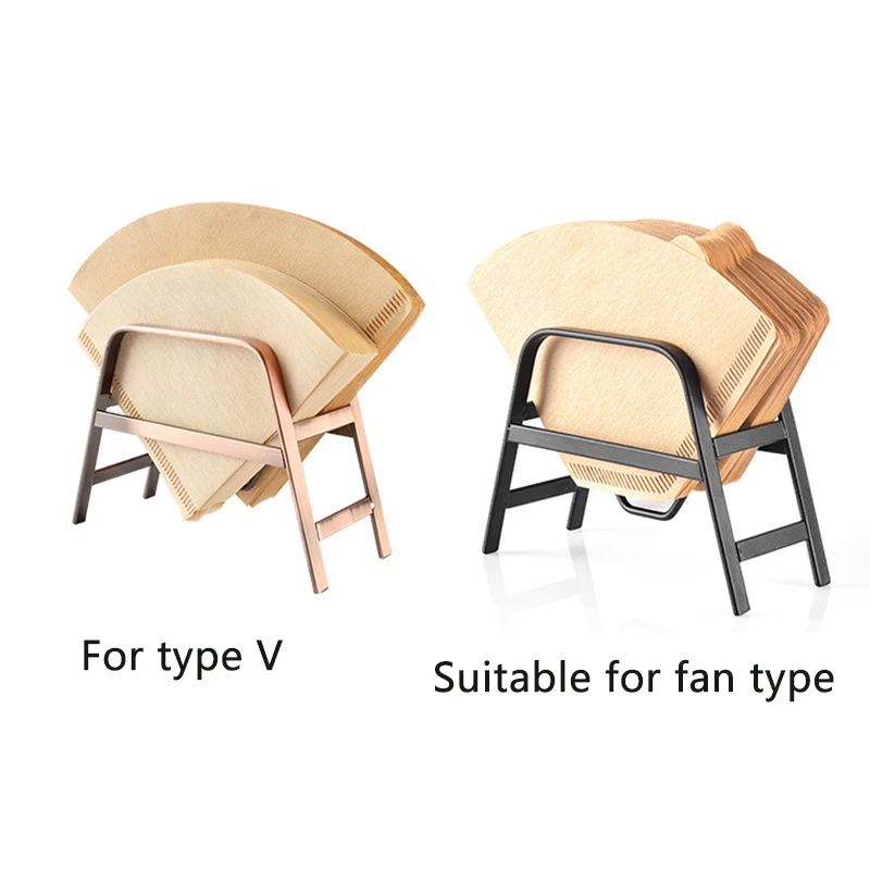 

Hand Drip Coffee Filter Paper Holder V60 Filter Paper Rack Metal Iron Coffee Filter Container Coffee Accessories