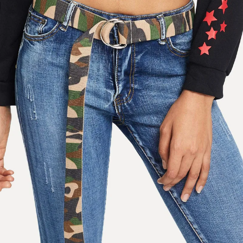 

Women Can Adjust The Trend Comfortable Solid Color Cloth with Brand Luxury Buckle New Casual Outdoor Tactical Men Women's Belt