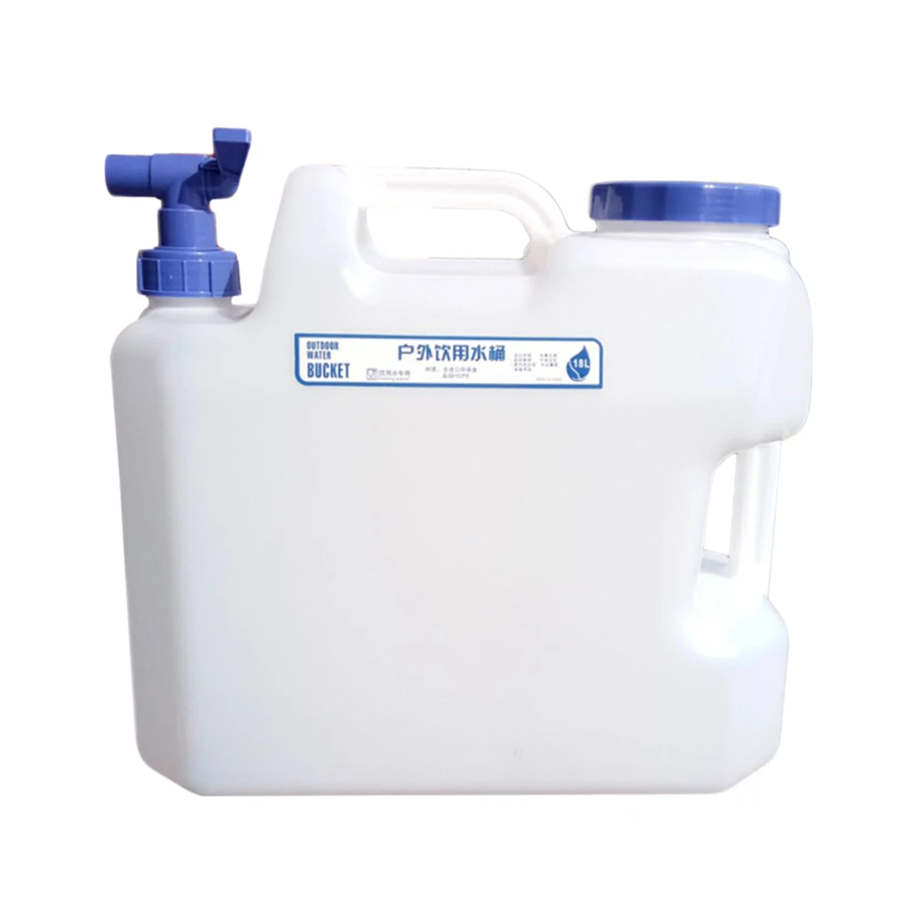 

10L 15L Outdoor Portable Water Container with 2 Handles for Camping Hiking Picnic Driving Water Tank with Facuet