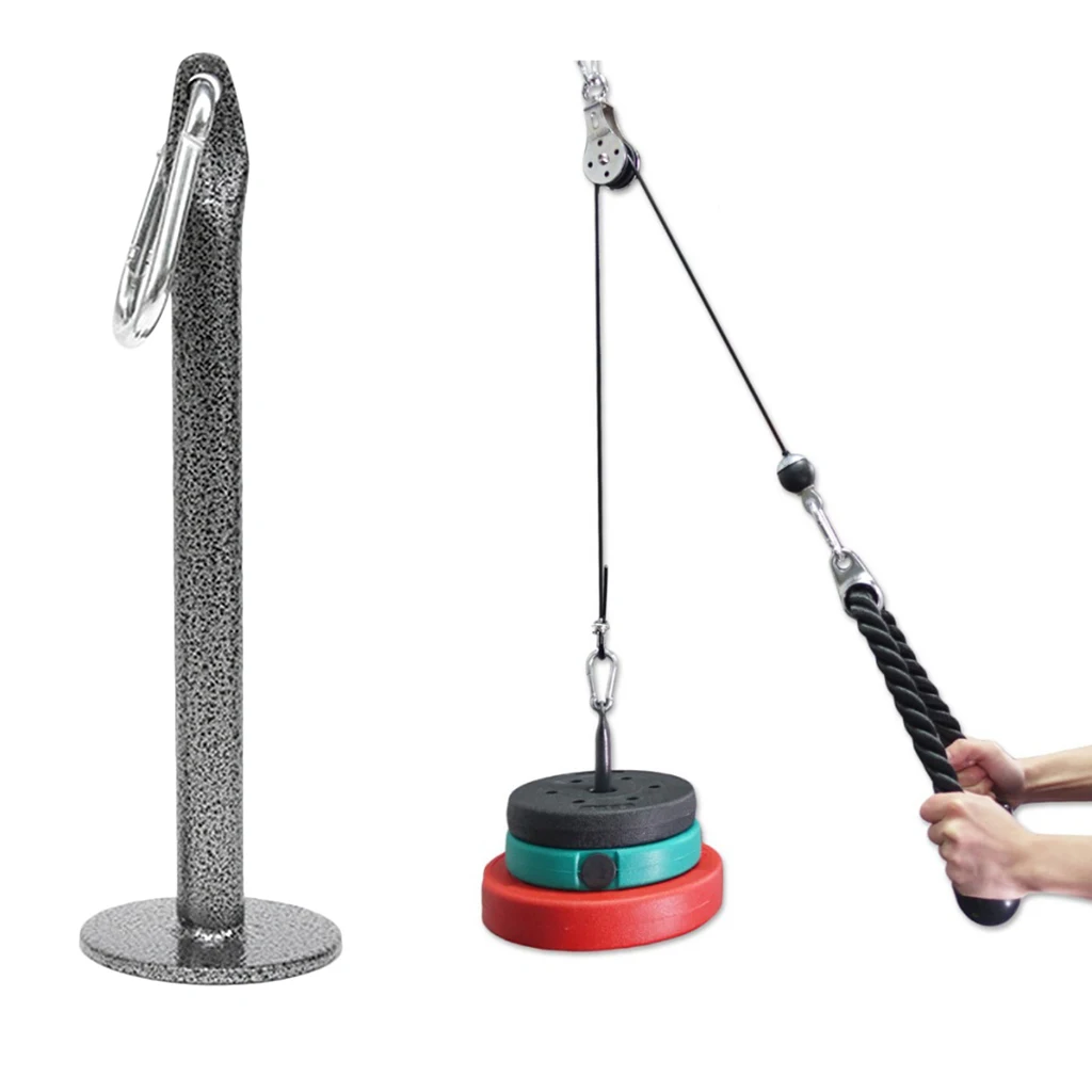 

Solid Weight Plate Loading Pin Stand Fitness Workout Bracket High Strength