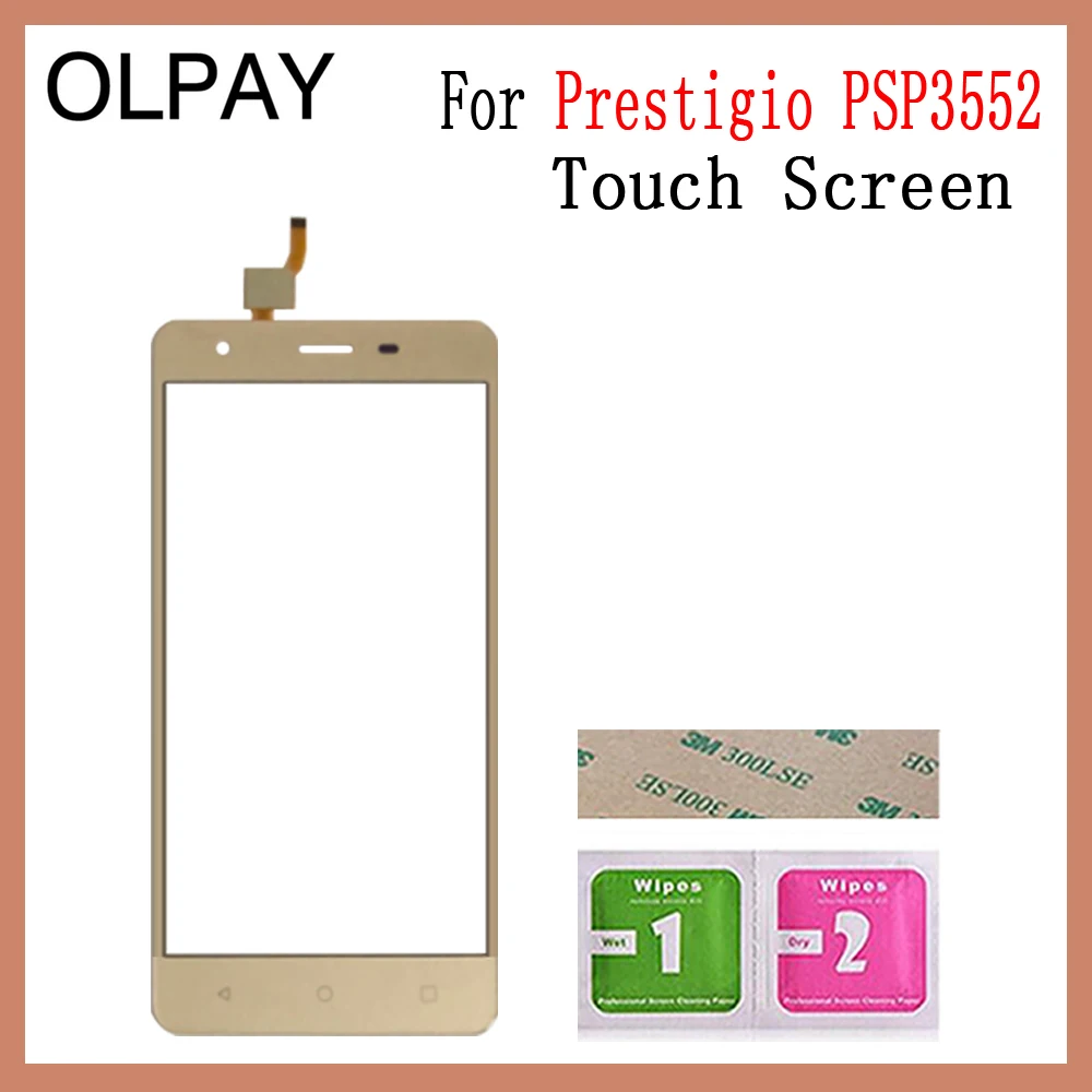 Gold No Tools OLPAY 5,5 '' мобильный телефон сенсорный экран для Prestigio Muze H3 psp 3552 psp 3552 DUO Переднее стекло сенсорный экран сенсорная панель - Цвет: Gold No Tools