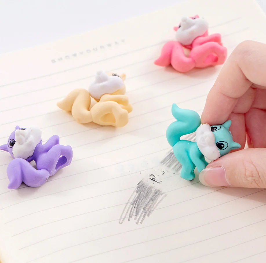 2 шт. белка резиновый ластик для карандаша канцелярские товары школы Товары офиса