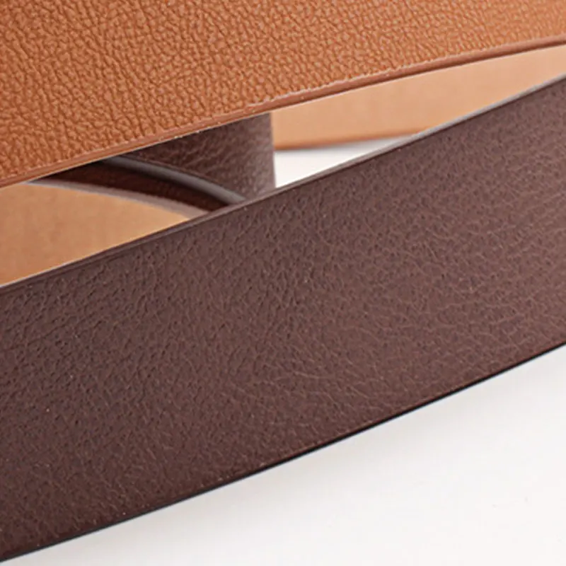 Ремень женский Повседневный без иглы широкий однотонный пояс с квадратной