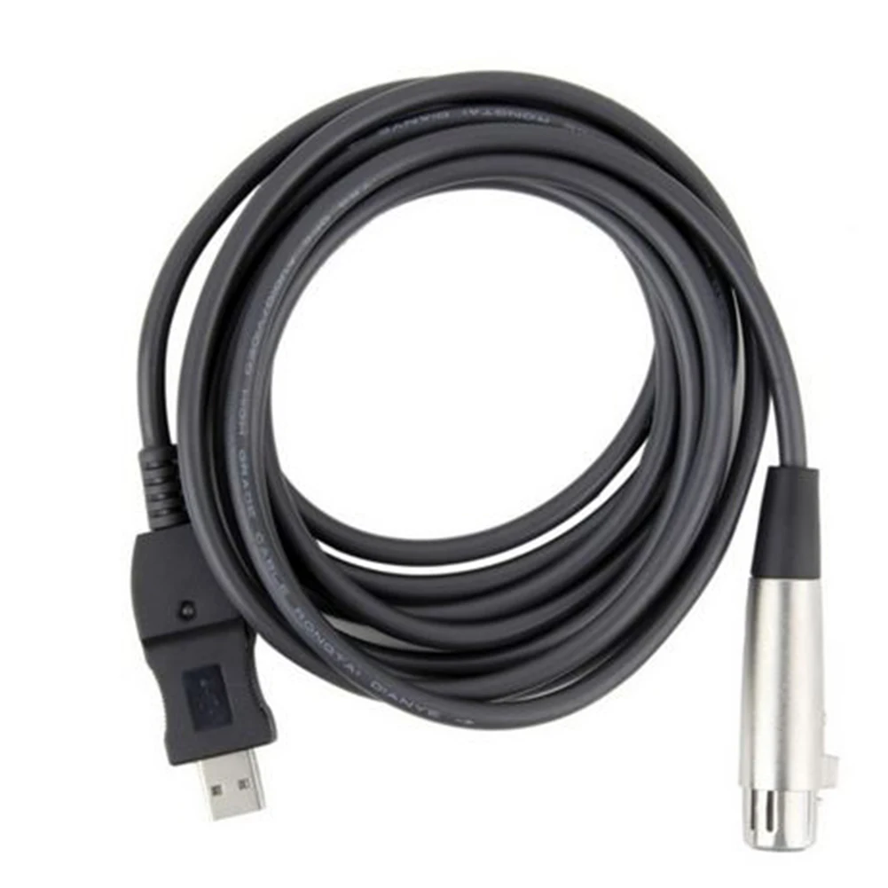Windows 7/VISTA/XP/2000 USB 1.1/2.0 Durable Adapter High Quality Input Microphone Mic Link To XLR Cable |