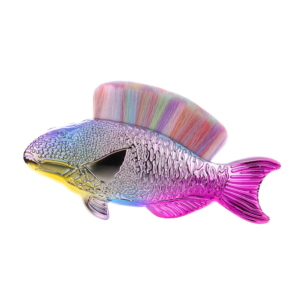 style 1 FLD fin, большая кисть, уникальный дизайн, форма рыбы, макияж, кисть для основы, Кисть для макияжа, круглая, макияж для жидкой косметики, высокое качество - Handle Color: style 1