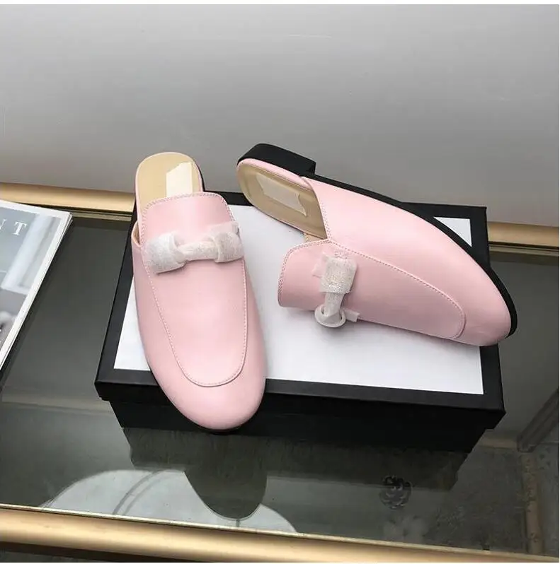 Роскошные повседневные женские дизайнерские сланцы курительные тапки кожаные