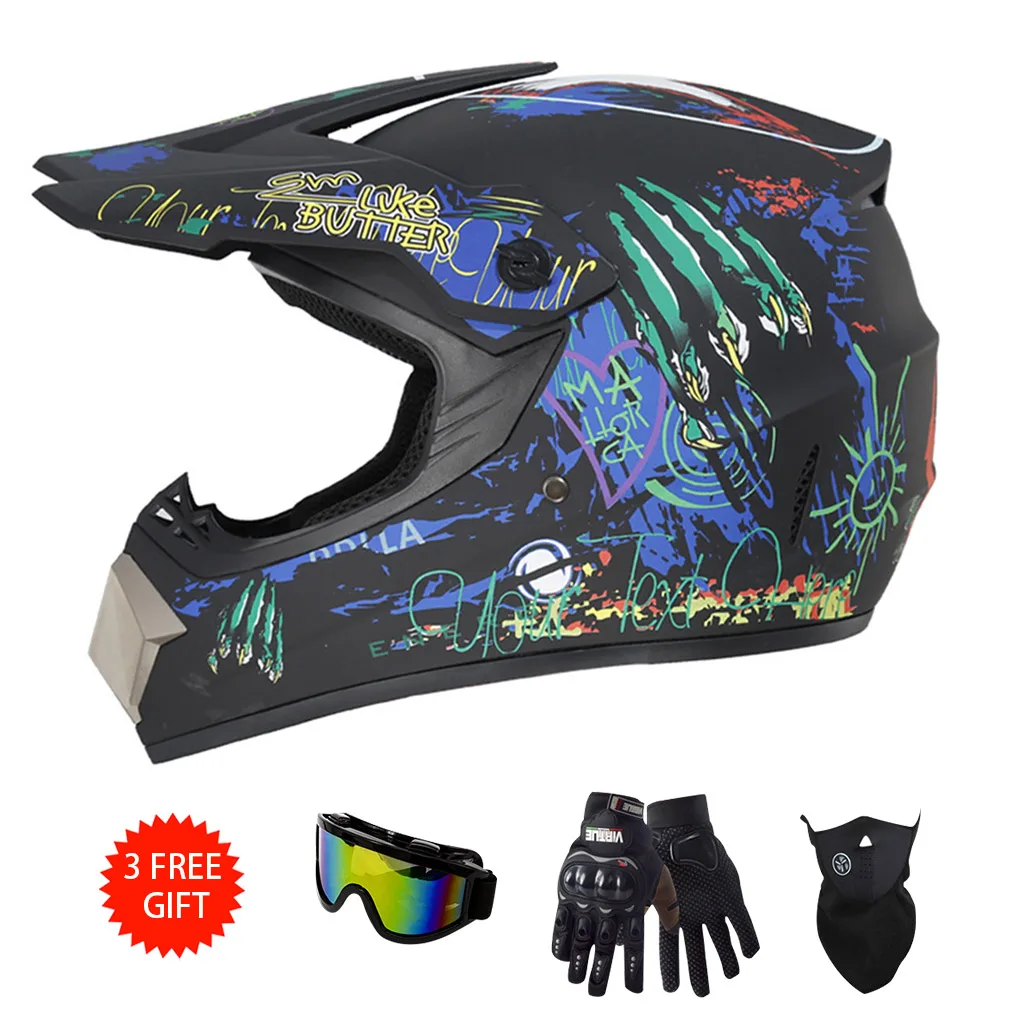

Профессиональный гоночный шлем для мотокросса, профессиональный гоночный шлем для мотокросса, каска, для езды по бездорожью, мультяшный, де...
