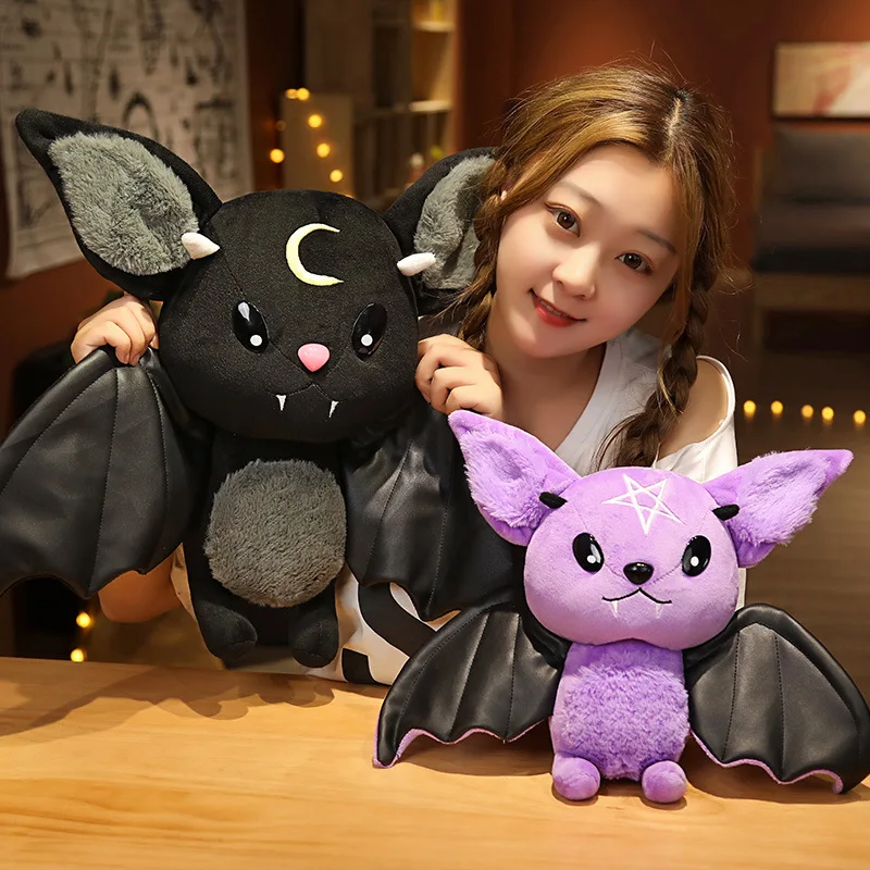 

30-45CM Dark Series Vampire Bat Plush Toys Movie Anime Doll Moon Pentagram Decoration Kawaii Home Child Birthday Christmas Gifts