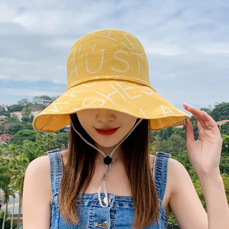 

XdanqinX 2021 Summer Women's Cotton Sun Hats Oversized Brim Sun Protection Anti-UV Beach Hat Foldable Elegant Lady Travel Cap