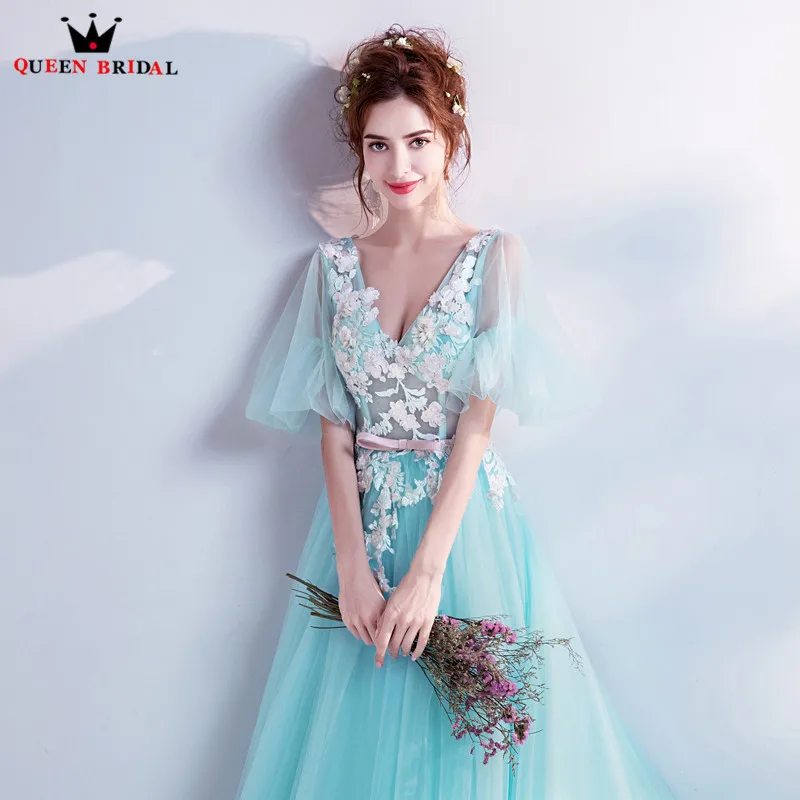 Платье женское ТРАПЕЦИЕВИДНОЕ с V образным вырезом Тюлевое Элегантное Длинное