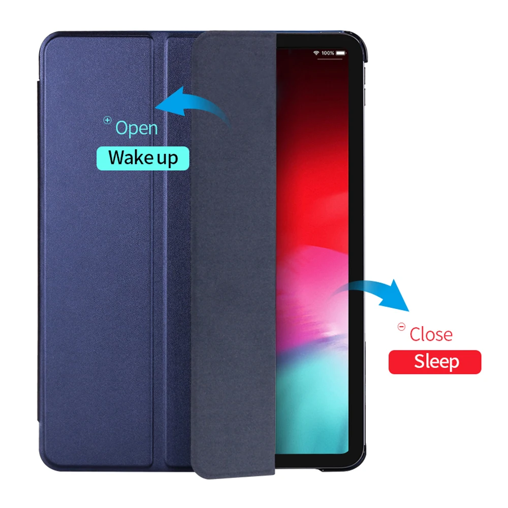 Умный чехол AIYKEXIN тройного сложения для iPad Pro11 дюйма 2018 Магнитный из искусственной