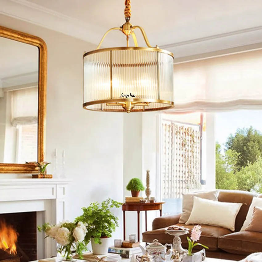 Американский Медный Подвесной Светильник s Led стеклянный подвесной светильник с