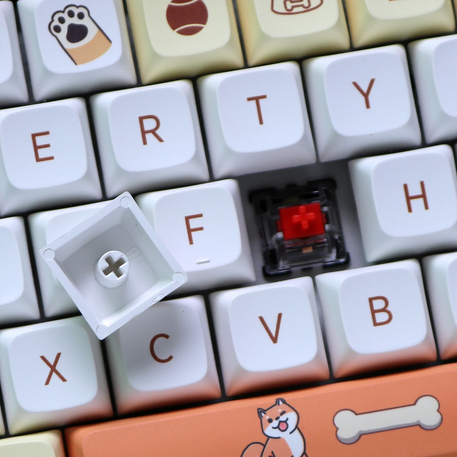

1 set Shiba Inu Theme keycaps for MX switch mechanical keyboard PBT dye subbed key caps XDA profile light-proof 1.5mm