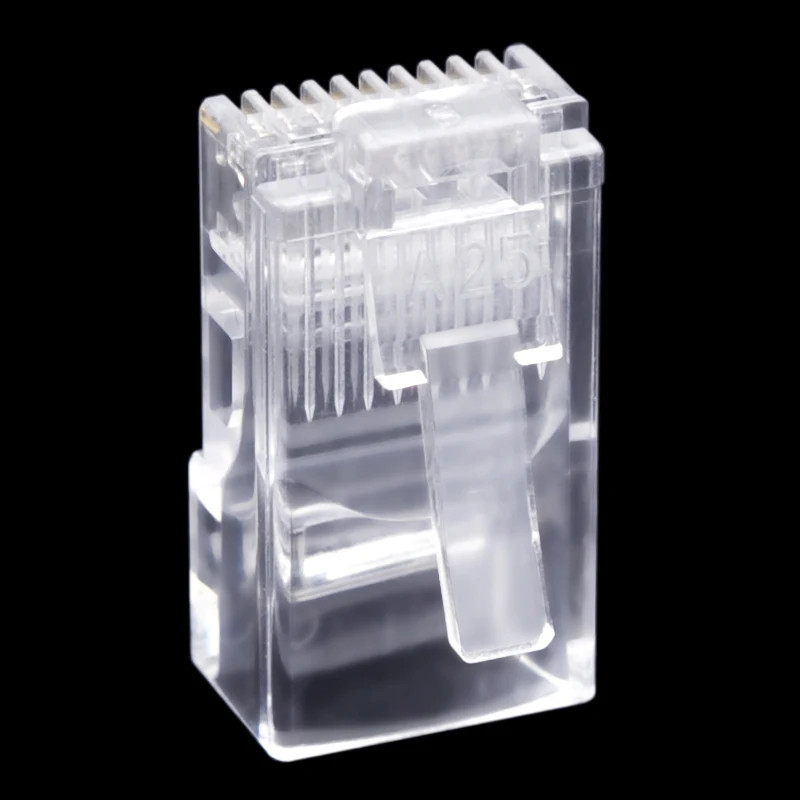 Коннектор Ethernet 10P10C RJ48 RJ50 Cat5E UTP чипы из чистой меди модульная кристальная головка