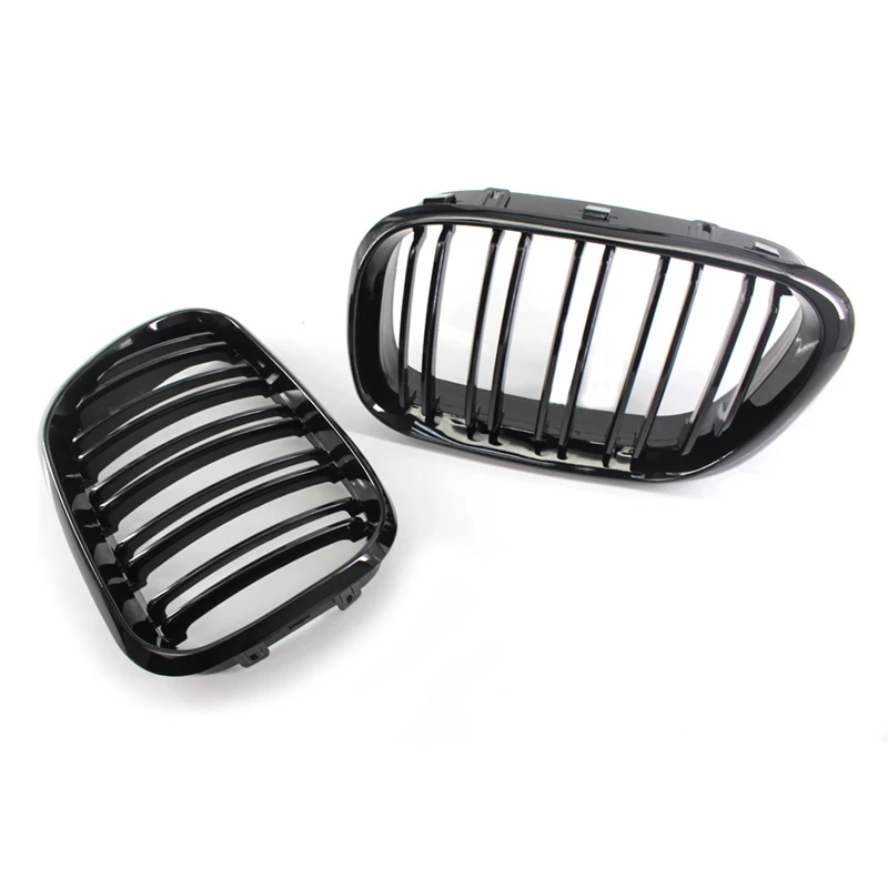 

Front Grill Grilles Kidney Grill Replacement for BMW X5 E53 1998-2003 Double Slat Sport Style Gloss Black