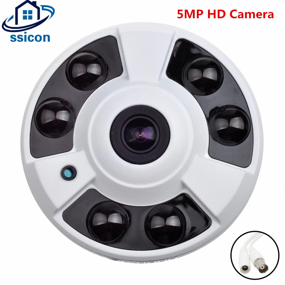 

Камера видеонаблюдения HD с углом обзора 180 градусов и купольным объективом «рыбий глаз»