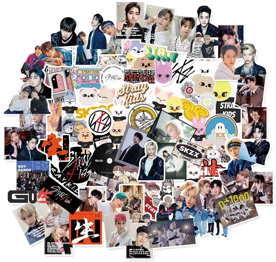 

Skzoo Stray Kids Stickers 95Pcs New Album Sticker Pack StrayKids Cartoon Sticker Waterproof Vinyl Phone Sticker Pack Fans Gift