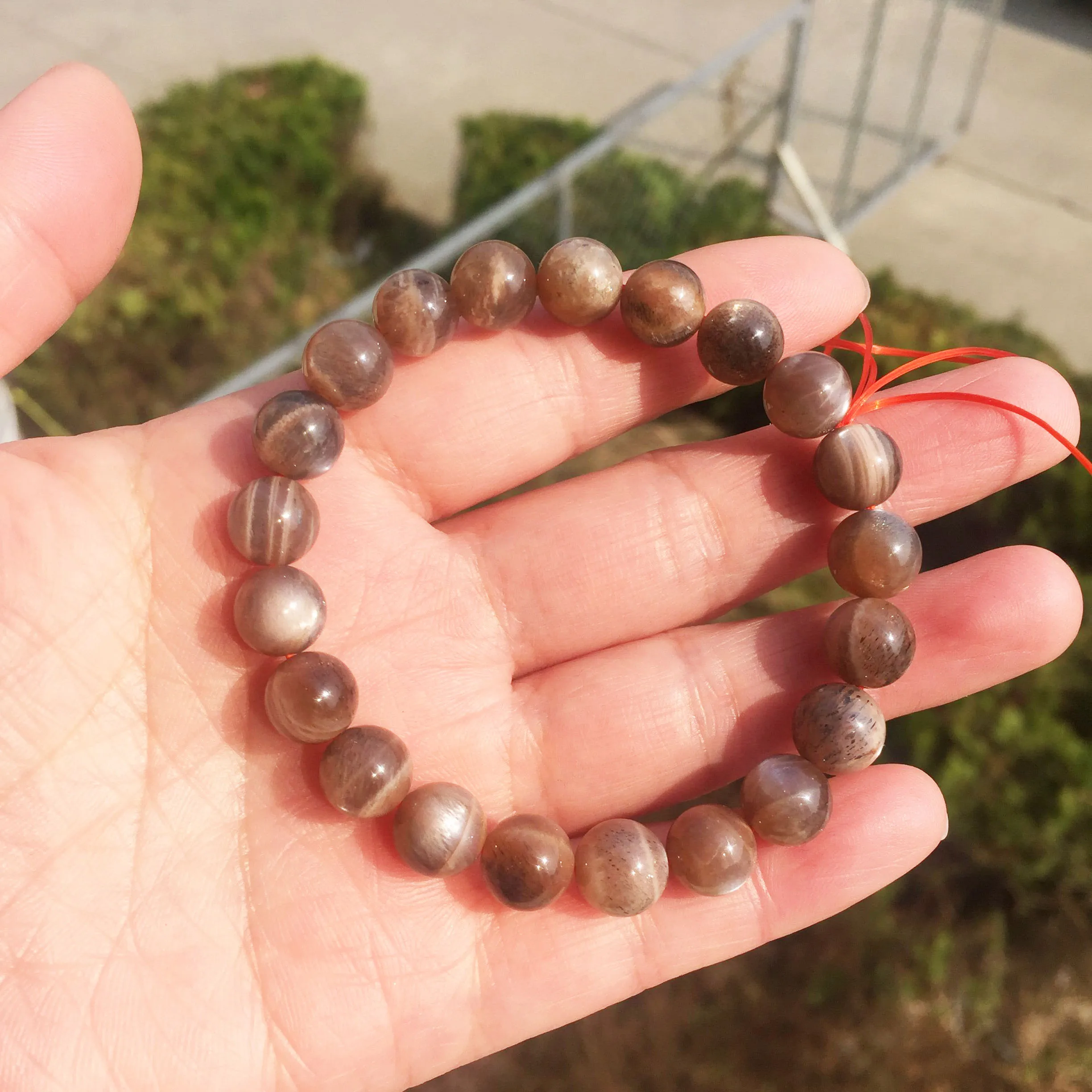 

1 шт. натуральный красивый хрустальный драгоценный камень черный лунный камень браслет для исцеления ювелирные изделия подарок