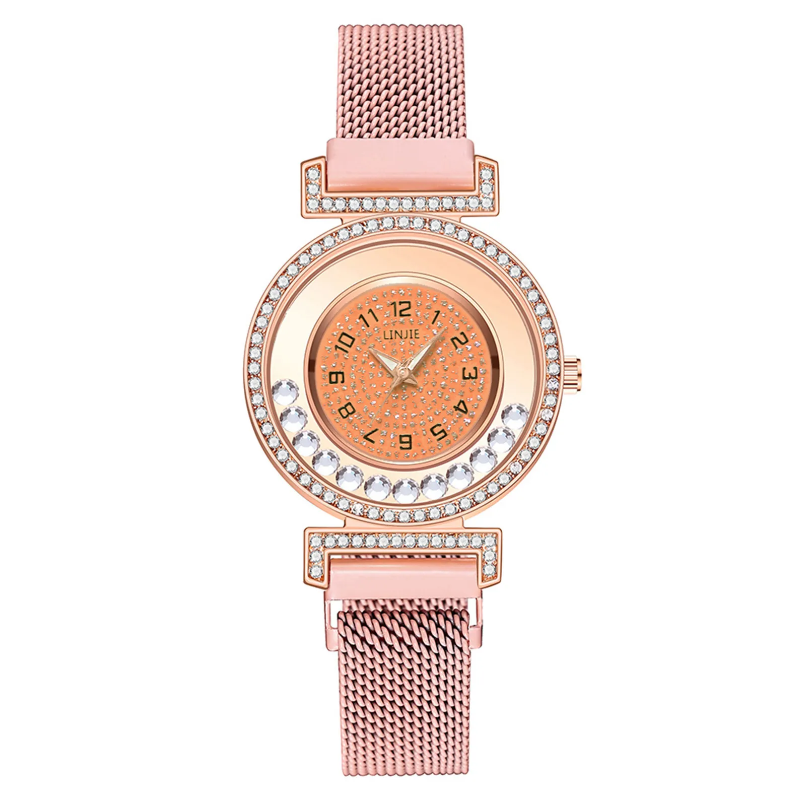 

Women Fashion Quartz Watch Stainless Steel Strap Watch Analog Watch Wristwatch Women Bracelet Montre Femme Luxury Watch Casual