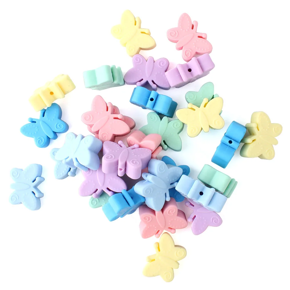 Keep & расти 20 штук со силиконовой бабочкой бусины мультфильм Детские