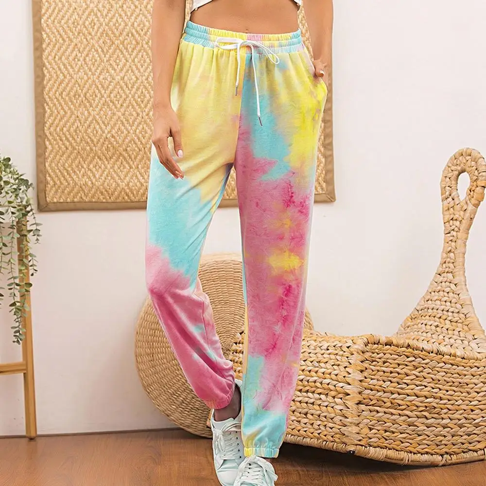 Женские удобные прямые широкие свободные спортивные брюки с карманами