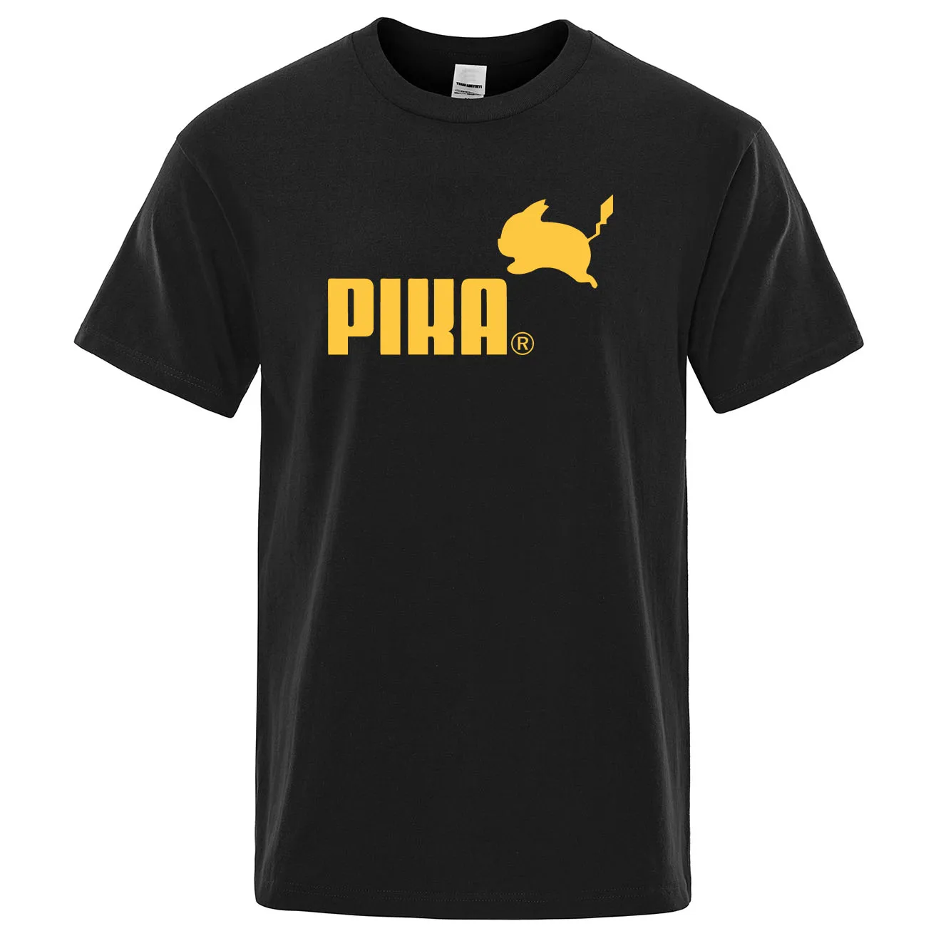 Летняя новая футболка Pika, мужские футболки с японским Аниме Покемон, футболки с Пикачу для мальчиков, хлопковая футболка с коротким рукавом, мужские повседневные футболки, топы
