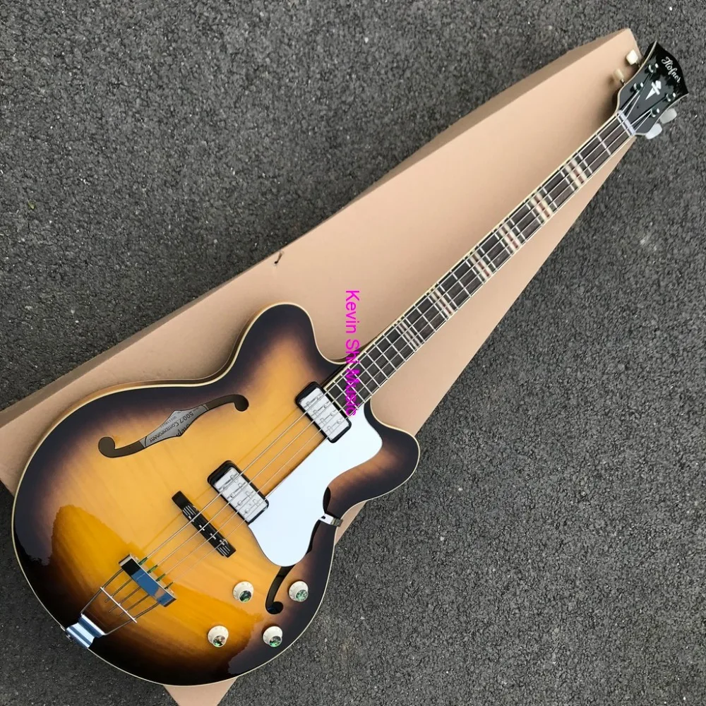 Тонкое тело Hofner Bass HTC 500/7 SB штапельного топа Tonabnehmer Германия импортное