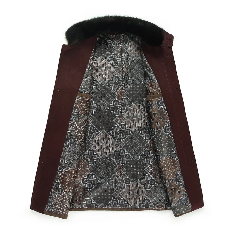 Новинка шерстяное пальто с воротником Мужская ветровка парки Тренч зимняя