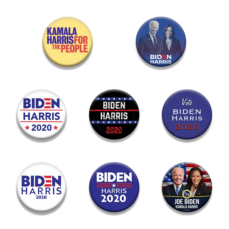 8 стилей Joe Biden для президента 2020 демократический значок аксессуары Kamala Harris людей