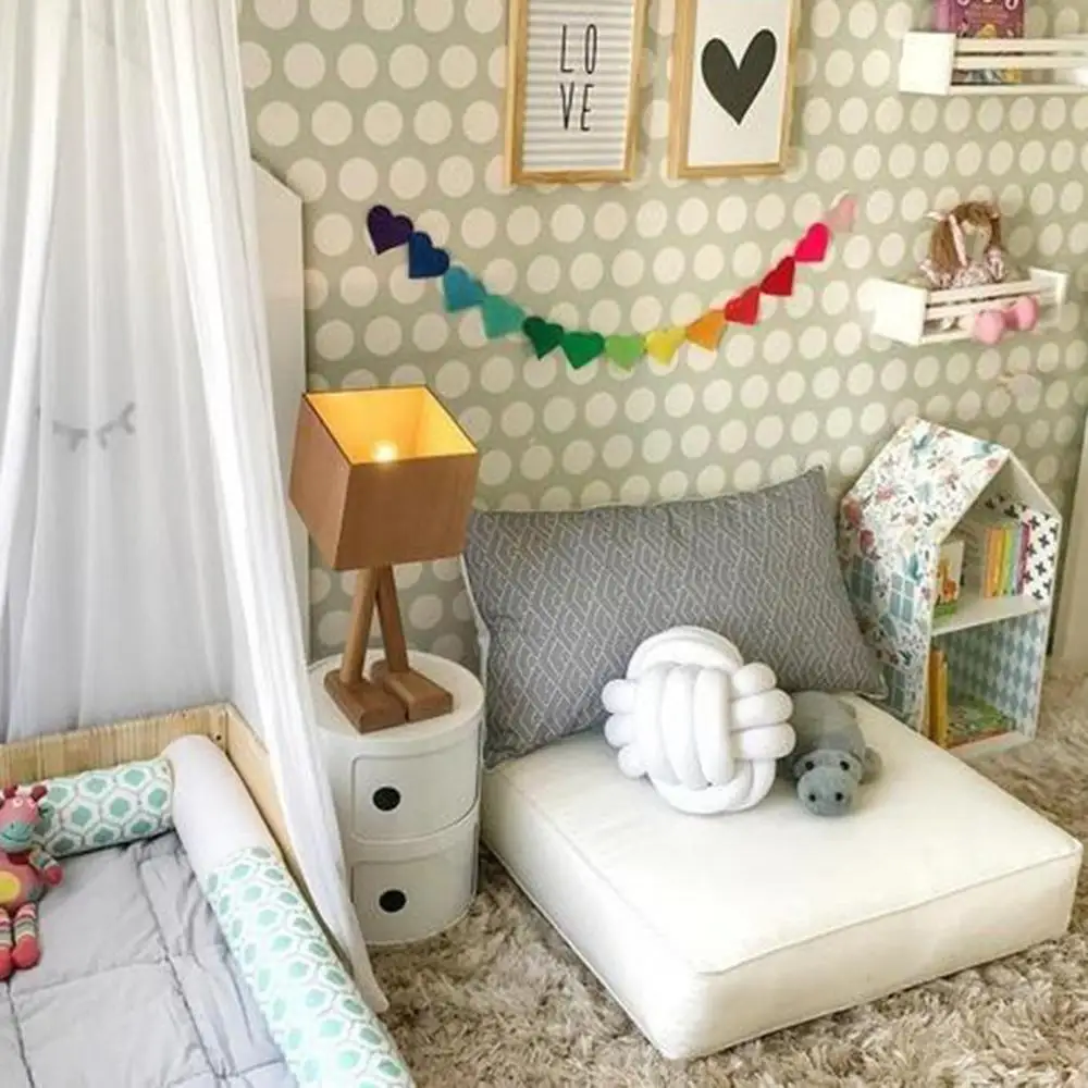 1 шт. бампер для детской кровати узел шар длинная плетеная тесьма ручной работы