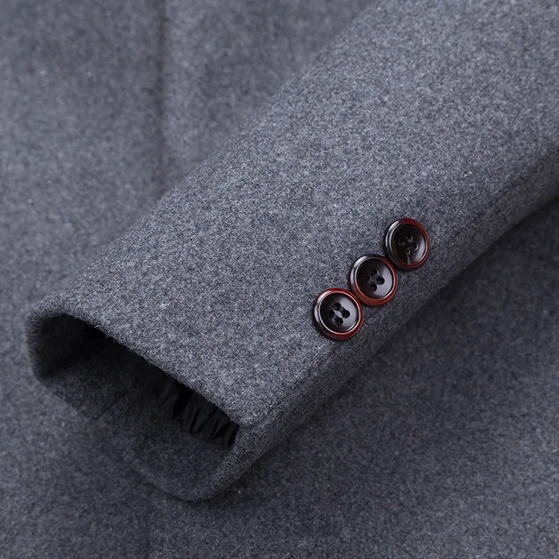 Мужской модный костюм Блейзер сверхдлинный осенне зимний женский хлопковый