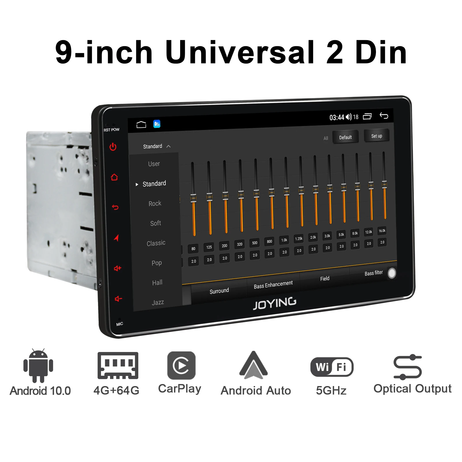 JOYING 2 din Android 10 0 Универсальный 9 &quot1280*720 IPS головное устройство стерео 4 Гб RAM GPS Видео