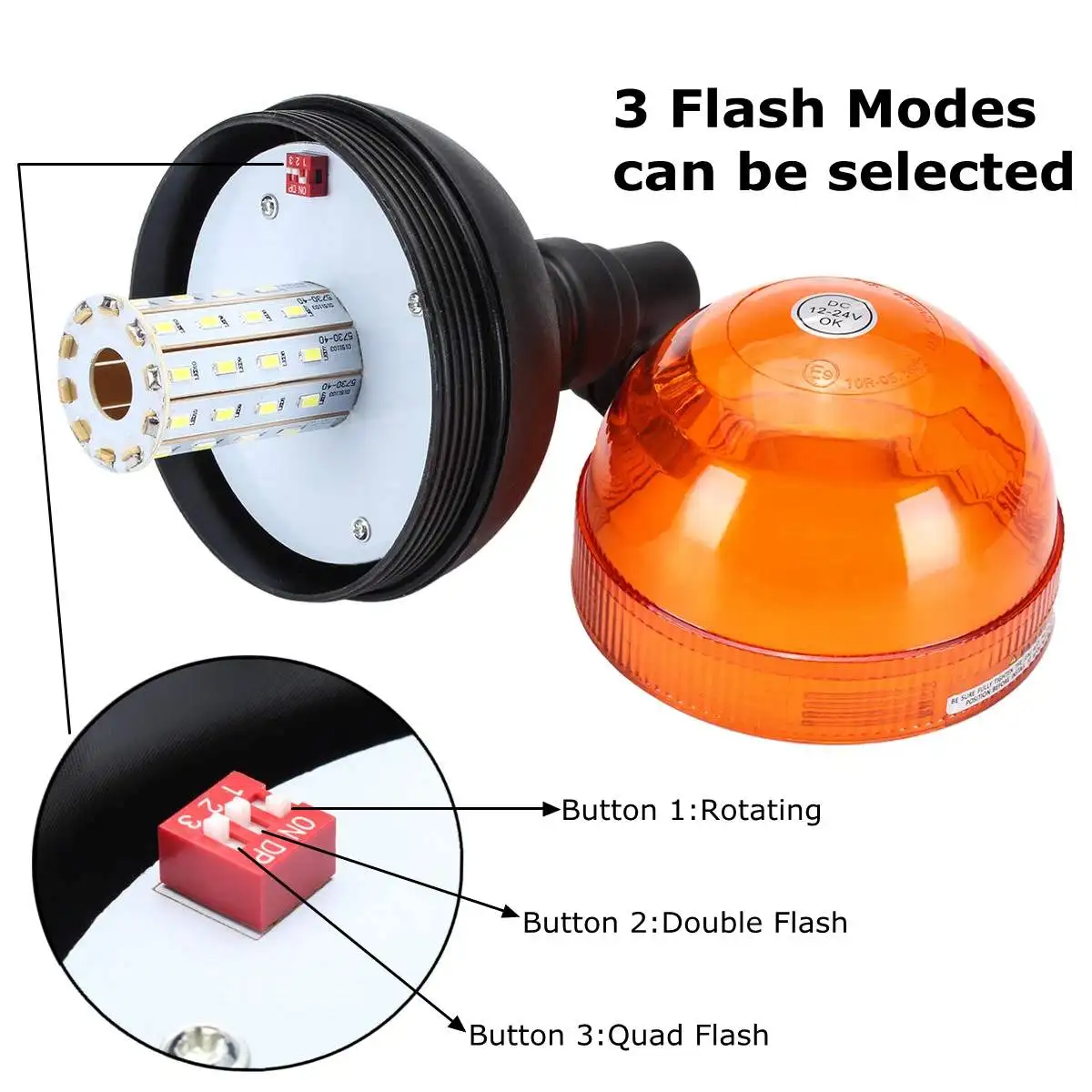 12V 24V LED Tractor Beacon Light Rotating Rotary Warning Flashing Emergency Strobe Signal Lamp Truck car | Автомобили и мотоциклы