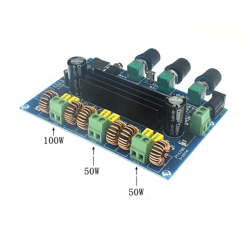 Lusya TPA3116D2 Bluetooth 5 0 усилитель сабвуфера 2 1 звука 100 Вт + 50 * а с дистанционным