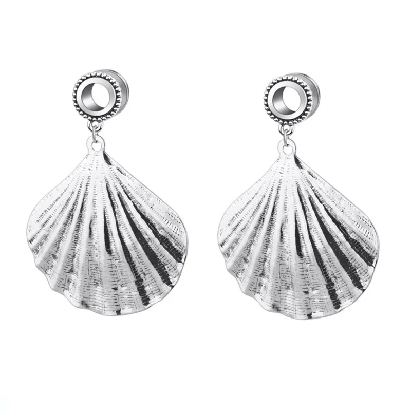 

2Piece Stainless Steel Star Moon Ear Gauge Dangle Earring 4-25Mm Cross Ear Tunnel Dangle Woman Ear Gauge Plug And Tunnel Flesh