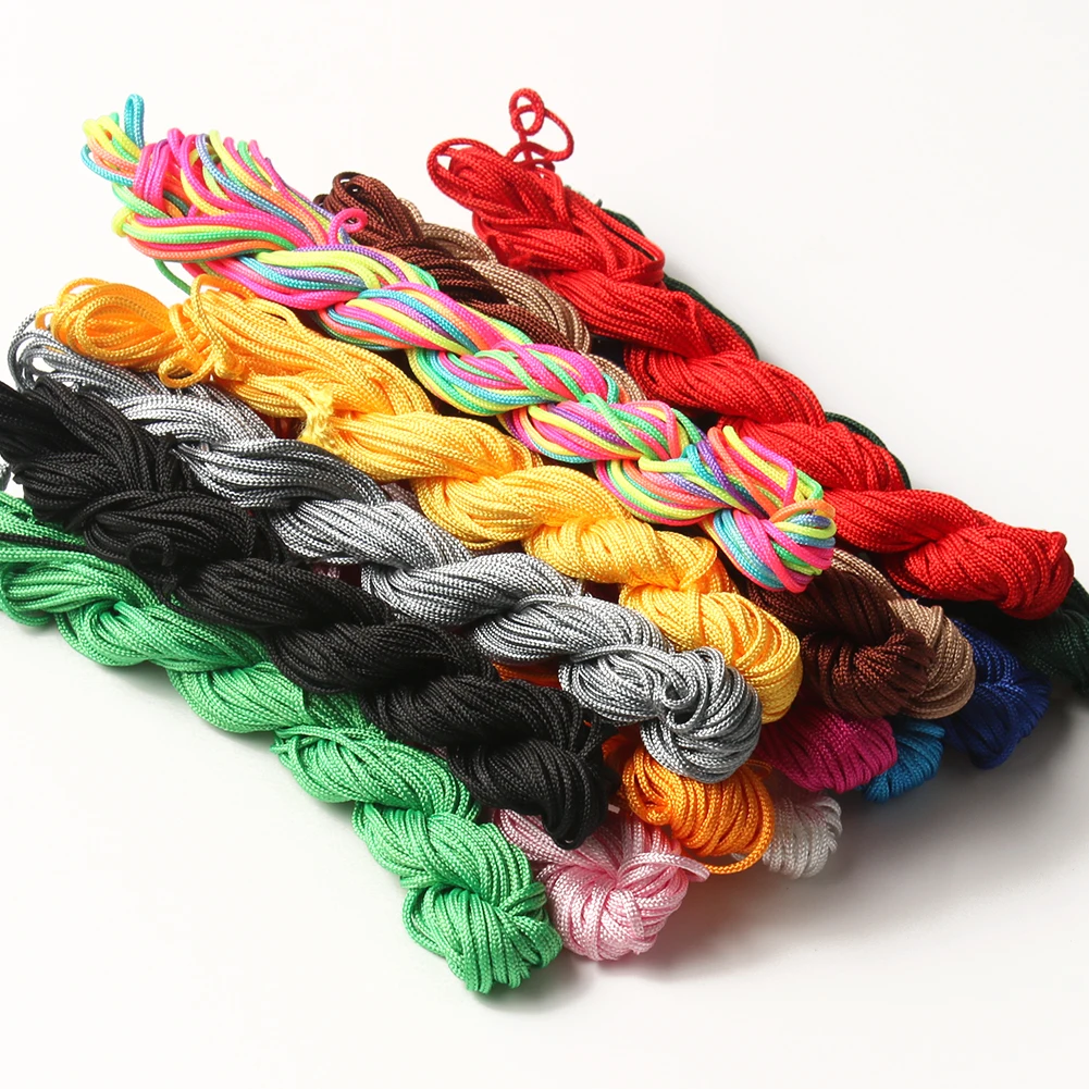 

22Meters 1/1.5mm Nylon Cord Thread Chinese Knot Macrame Cord Bracelet Braided String DIY Tassels Beading String Thread