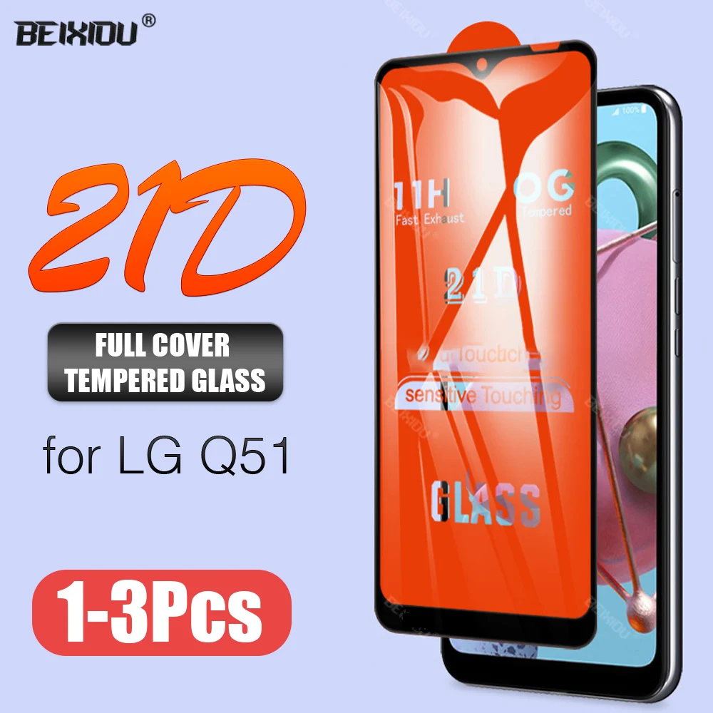 21D 11H полное покрытие защитное стекло для LG Q51 6 5 дюйма закаленное