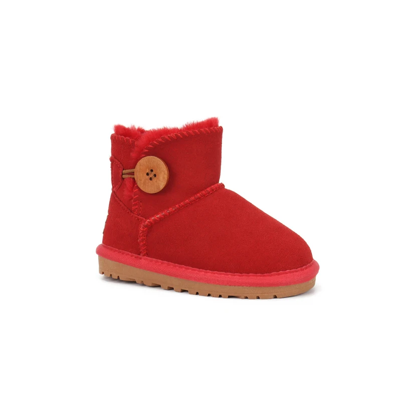 

Австралийские классические высококачественные детские зимние ботинки, теплые зимние ботинки из натуральной кожи с деревянными пуговицами...