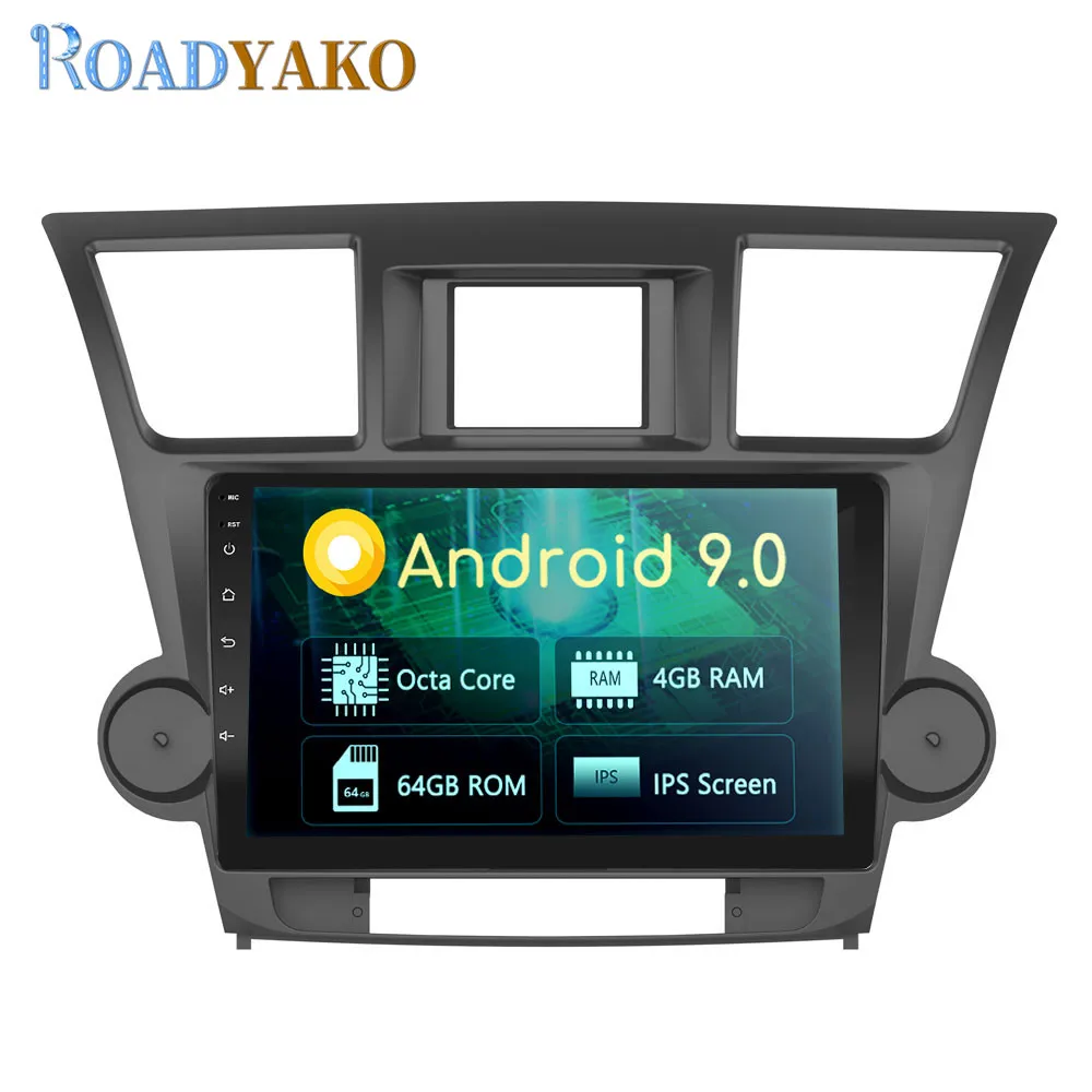 

10.1'' Android Auto Car Radio Navigation GPS For Toyota Highlander Kluger 2009-2014 Stereo Car Harness Multimedia system 2 Din
