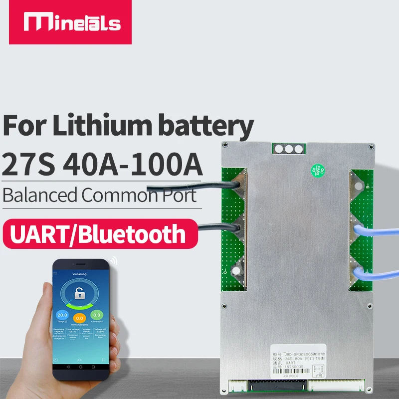 Устройство для защиты аккумулятора 27S BMS устройство с поддержкой bluetooth и ПК 40 А 60 80