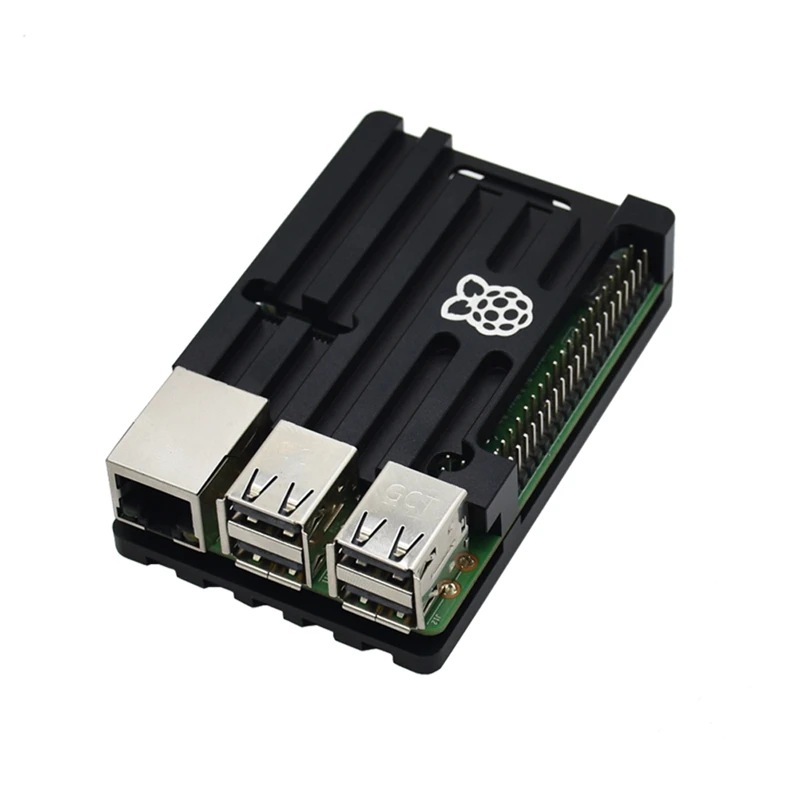 3 в 1 Raspberry Pi Model B + (плюс) плата алюминиевый чехол с ЧПУ 5 В 3A адаптер питания Wifi и