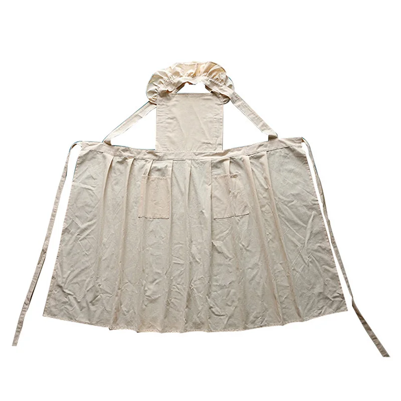 

Women Cotton Apron for Cooking Baking Kitchen Pinafore Coffee Flower Shop Aprons Lady's Florist Dress Kitchen Cooking Uniform